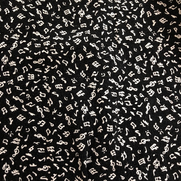 Musical notes cotton button-up tee - Picture 3 of 5